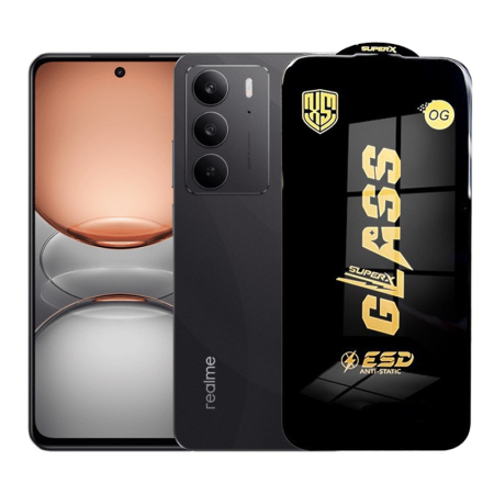 GSM - Folie de Protectie pentru Realme C75, Flippy, Sticla Securizata ESD, Margini Negre, Rezistenta la Zgirieturi, Antistatica, 0.35 mm, Transparenta