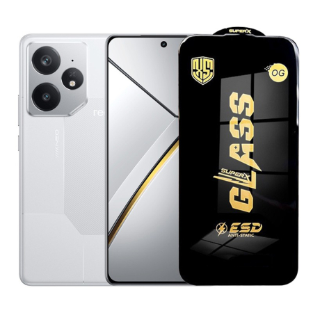 GSM - Folie de Protectie pentru Realme Neo 7, Flippy, Sticla Securizata ESD, Margini Negre, Rezistenta la Zgirieturi, Antistatica, 0.35 mm, Transparenta
