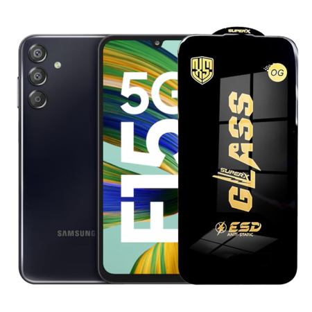 Sub 99 Lei - Folie de Protectie pentru Samsung Galaxy F15, Flippy, Sticla Securizata ESD, Margini Negre, Rezistenta la Zgirieturi, Antistatica, 0.35 mm, Transparenta