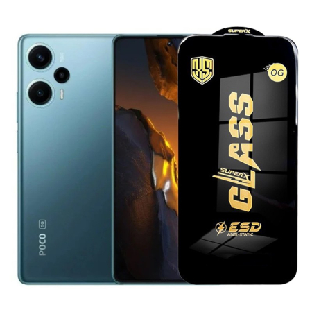 Sub 99 Lei - Folie de Protectie pentru Xiaomi Poco F5, Flippy, Sticla Securizata ESD, Margini Negre, Rezistenta la Zgirieturi, Antistatica, 0.35 mm, Transparenta