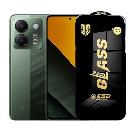 Sub 99 Lei - Folie de Protectie pentru Xiaomi Poco M7 Pro, Flippy, Sticla Securizata ESD, Margini Negre, Rezistenta la Zgirieturi, Antistatica, 0.35 mm, Transparenta