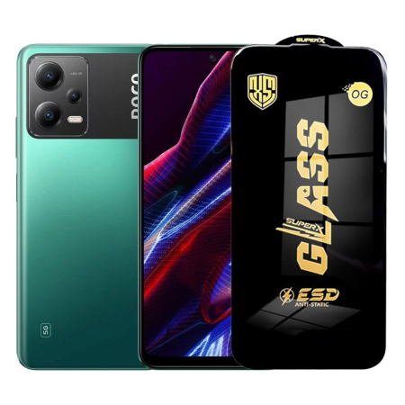 Sub 99 Lei - Folie de Protectie pentru Xiaomi Poco X5, Flippy, Sticla Securizata ESD, Margini Negre, Rezistenta la Zgirieturi, Antistatica, 0.35 mm, Transparenta