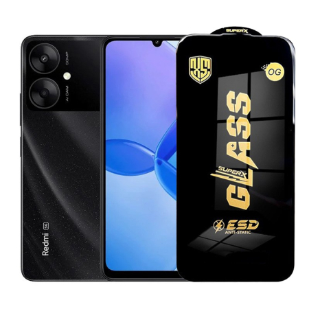 Sub 99 Lei - Folie de Protectie pentru Xiaomi Redmi 13R, Flippy, Sticla Securizata ESD, Margini Negre, Rezistenta la Zgirieturi, Antistatica, 0.35 mm, Transparenta
