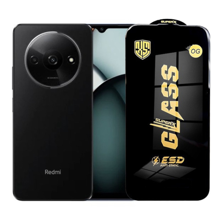 Sub 99 Lei - Folie de Protectie pentru Xiaomi Redmi A3x, Flippy, Sticla Securizata ESD, Margini Negre, Rezistenta la Zgirieturi, Antistatica, 0.35 mm, Transparenta