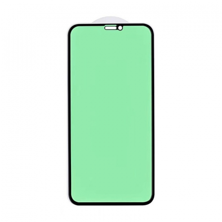 Folie de Sticla Securizata pentru Apple iPhone 15 Pro, Flippy, Lumina Verde Anti-Blue Ray, Auto-Aplicare, Protectie Completa 9D, Verde [4]