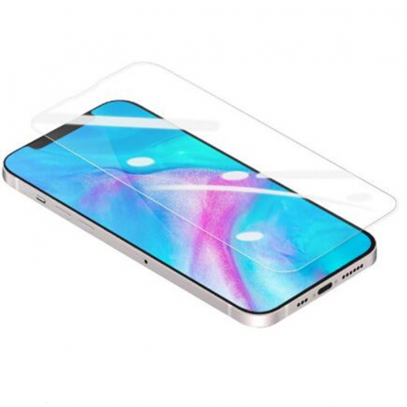 Folie de Sticla Securizata pentru Apple iPhone 15 Pro Max, Flippy, Vizibilitate HD, Protectie Completa 9D, Transparent [4]
