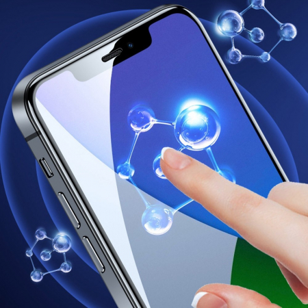 Folie ecran Flippy pentru iPhone 13 / 13 Pro/ 14, Sticla ESD, Top Glass, Anti-static, Negru [11]