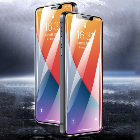 Folie ecran Flippy pentru iPhone 14 Pro, Sticla ESD, Top Glass, Anti-static, Negru [8]