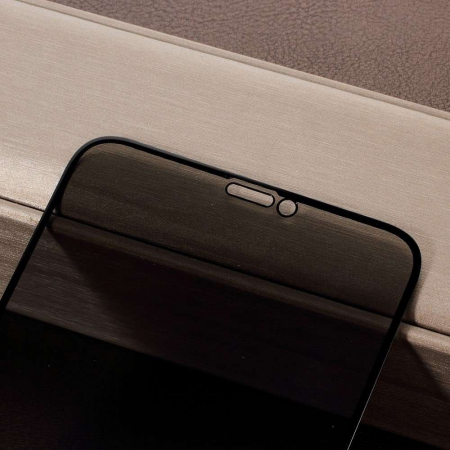 Folie Sticla Apple iPhone 11/XR Full Glue Privacy Negru [4]