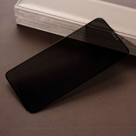 Folie Sticla Apple iPhone 11/XR Full Glue Privacy Negru [3]