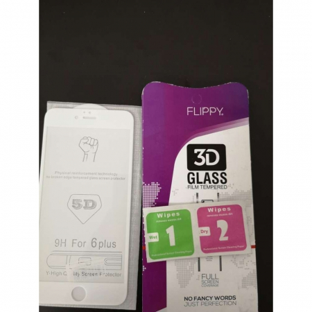 Folie Sticla Apple iPhone 6 Plus Flippy® 4D/5D Alb [4]