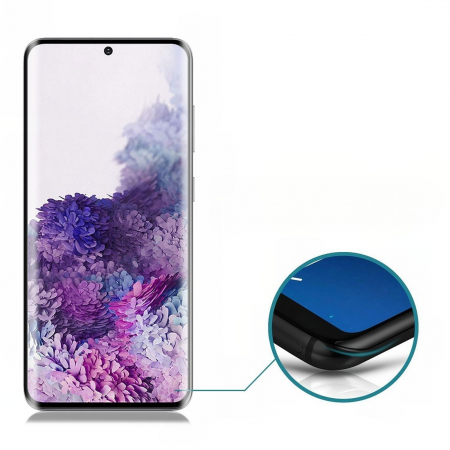 Folie Sticla Curbata, compatibila cu Samsung S20 Plus, Flippy [3]