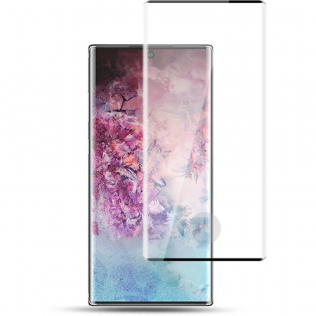 GSM - Folie Sticla Curbata Samsung Galaxy Note 10, Full Face, Negru
