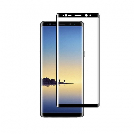 GSM - Folie Sticla Curbata Samsung Galaxy Note 8 Full Face V2 Negru