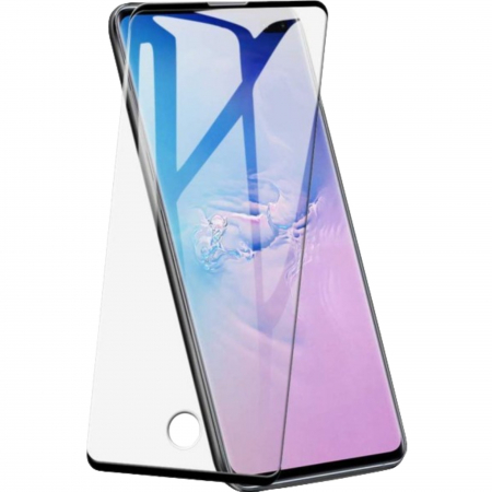 GSM - Folie Sticla curbata securizata Flippy compatibila cu Samsung S21 Ultra Full Glue Negru