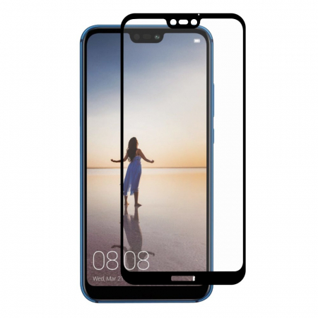GSM - Folie Sticla Flippy® compatibila cu Huawei Ascend P20 Lite 111D Negru