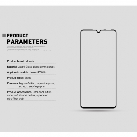 Folie Sticla Flippy® compatibila cu Huawei P30 Lite 111D Negru [10]