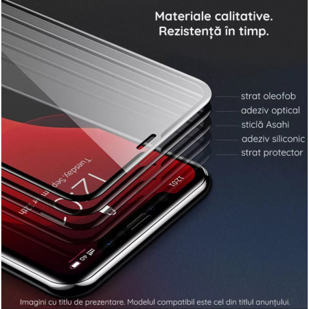 Folie Sticla Flippy® compatibila cu Samsung Galaxy S21 FE 5G 111D Negru [2]