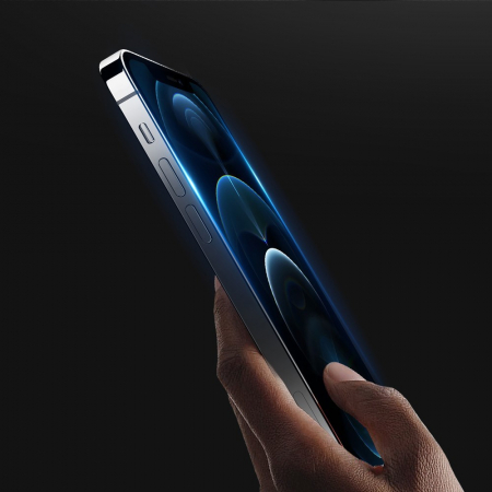 Folie Sticla Flippy® pentru Apple iPhone 12 Pro Max 111D Negru [6]