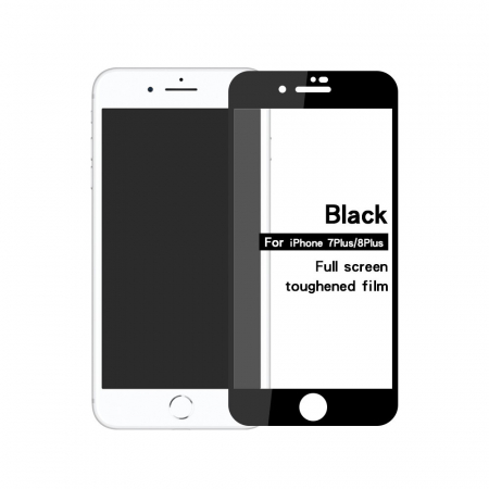 GSM - Folie Sticla Flippy® pentru Apple iPhone 7/8 Plus 111D Negru