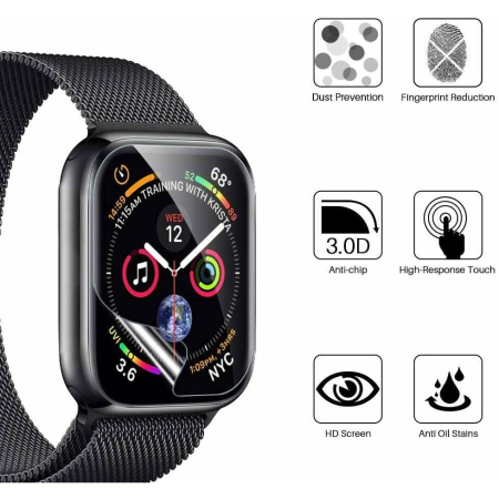 Folie Sticla Flippy pentru Apple Watch Series 4/5 44 mm UV Nano Water Transparent [6]