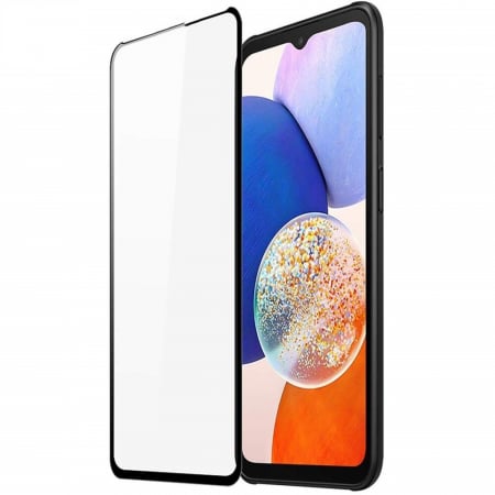 GSM - Folie Sticla Flippy pentru Samsung A14 5G, Transparenta HD, 9H, 111D, Margini negre
