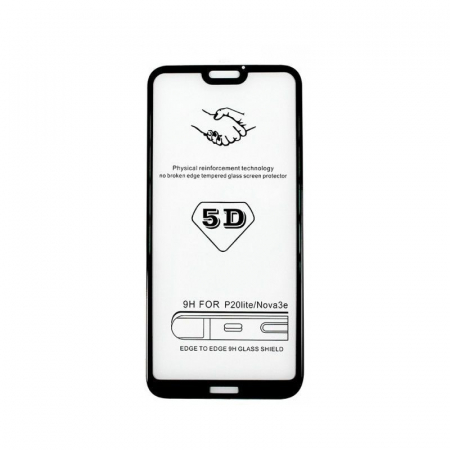 Folie Sticla Huawei P20 Lite 4D/5D Negru [3]