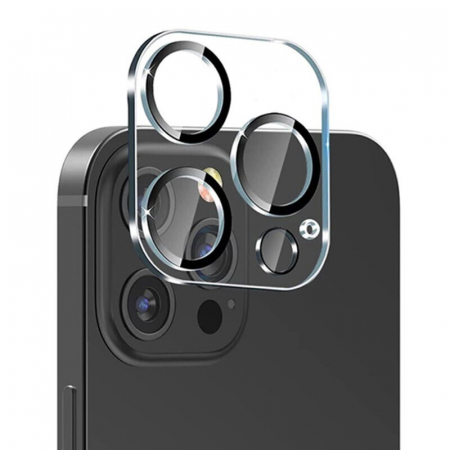 Folie Sticla pentru Camera Apple iPhone 15 Pro / 15 Pro Max, Full Glue Negru [2]