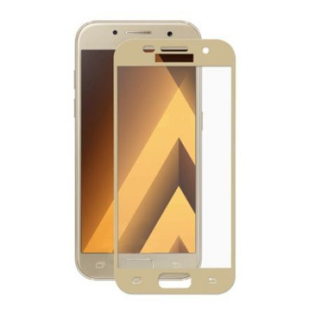 Folie Sticla Samsung Galaxy A3 2017 Full Face Auriu [2]
