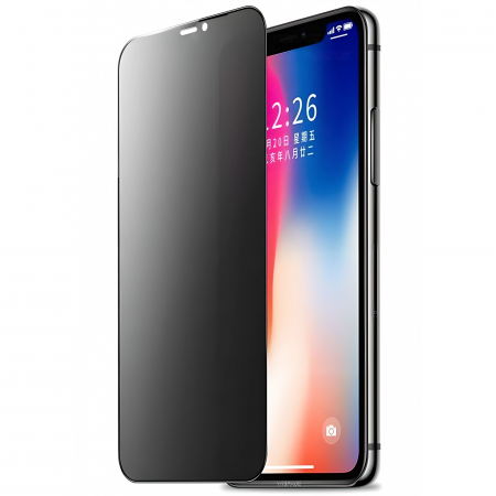 Folie Sticla Securizata Full Glue - Folie Flippy Sticla Securizata 3D Privacy 28° Armor Panda pentru Apple iPhone XS MAX/6.5/11PRO MAX
