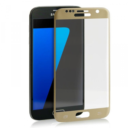 Folie Sticla Samsung Galaxy S7 4D/5D Auriu [2]