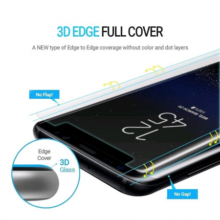 Folie Sticla Samsung Galaxy S8 Plus Full Glue Nano Water Transparent [3]