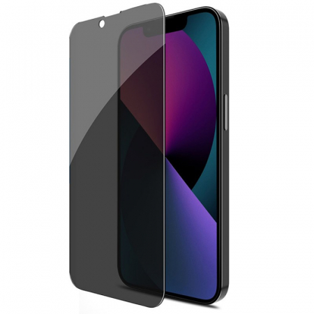 Folie sticla securizata cu sistem de montare usor si rapid Flippy pentru Apple iPhone 14 Plus / 13 Pro Max, Privacy, Transparenta [2]