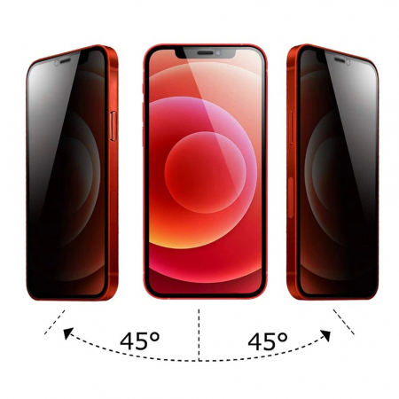 Folie ecran Flippy pentru iPhone 14 Pro, Sticla Privacy, Transparenta, Protectie Completa [2]