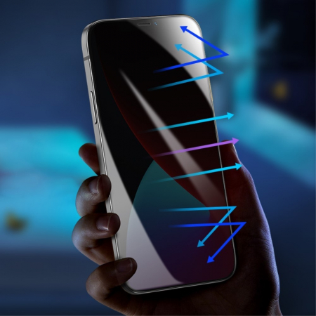 Folie Sticla securizata Flippy compatibila cu Huawei P40 Lite 4G Full Glue Privacy Negru [6]