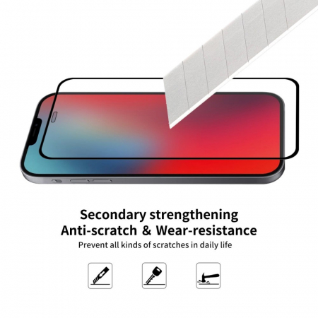 Folie Sticla securizata Flippy® compatibila cu iPhone XR Full Glue Negru [2]