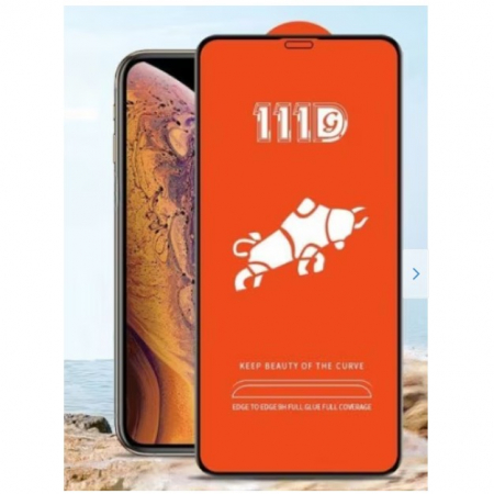 GSM - Folie Sticla Securizata, Flippy, Compatibila cu Motorola Moto G14, Full Cover 111D, HD, Margini Negre, Transparenta