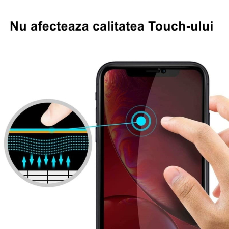 Folie Sticla securizata Flippy compatibila cu Samsung A70 Full Glue Privacy Duritate 9H Negru [2]
