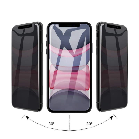 Folie Sticla securizata Flippy compatibila cu Samsung A70 Full Glue Privacy Duritate 9H Negru [3]