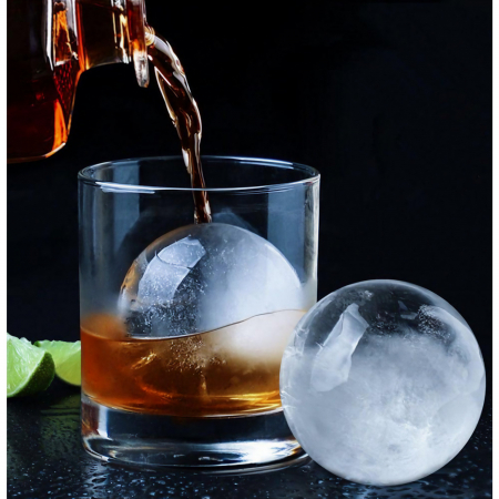 Forma cub de gheata, Flippy, rotund, Polipropilena/Silicon, 11x7.5x7.8 cm, Gri [3]