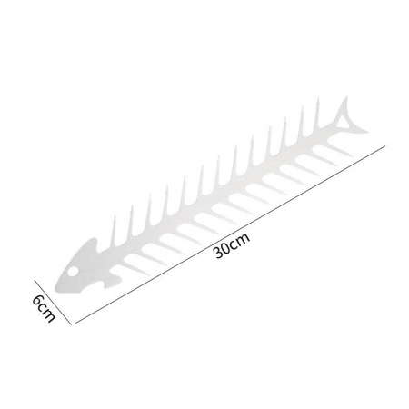 Forma pentru Frigarui, Flippy, Model Oase de Peste, din Otel Inoxidabil, Instrument pentru Gratar, BBQ, cu Deschizator de Sticle, 30x6 cm, Argintie [2]