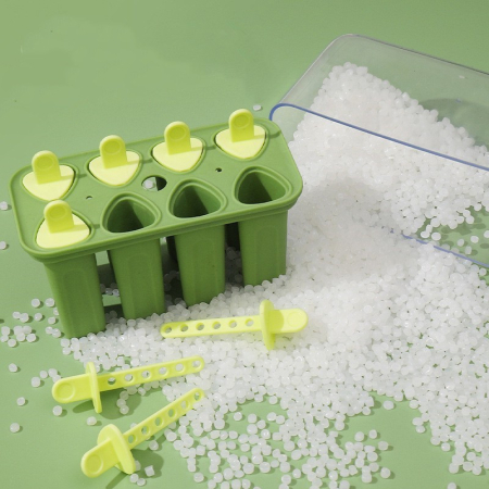 Forme de inghetata, Flippy, 8 Forme din Plastic Dur, Forma pentru Inghetata din si Sucuri Ghetate, 13 x 10 x 6.5 cm, Verde [2]