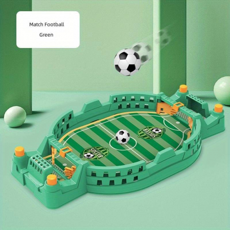 Fotbal de Masa Interactiv pentru Copii, Flippy, cu 2 Mingi Incluse, Tabela Scor, 22.8x12x4 cm, Verde [2]