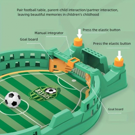 Fotbal de Masa Interactiv pentru Copii, Flippy, cu 2 Mingi Incluse, Tabela Scor, 22.8x12x4 cm, Verde [4]