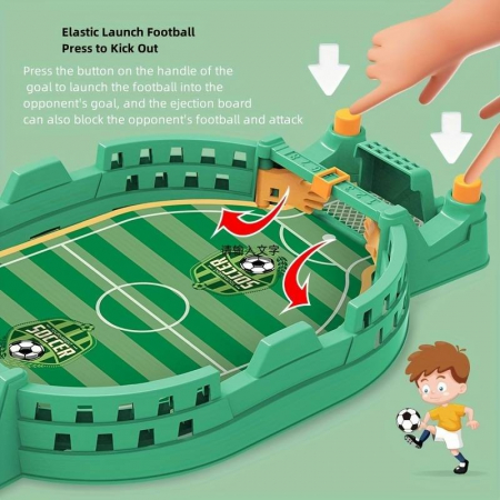 Fotbal de Masa Interactiv pentru Copii, Flippy, cu 2 Mingi Incluse, Tabela Scor, 22.8x12x4 cm, Verde [6]