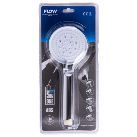 Elefant Tools - FPD-5C Cap de dus multifunctional 5 in 1, crom ABS, FLOW