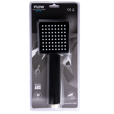 Elefant Tools - FPDF-4B Cap de dus patrat, negru ABS, FLOW