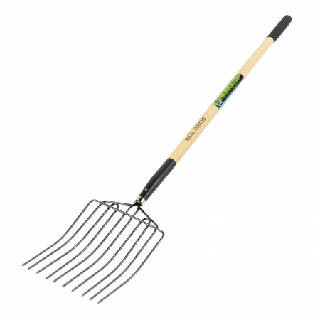 Gradina - Furca gunoi grajd, 10 dinti, maner lemn, 1600mm