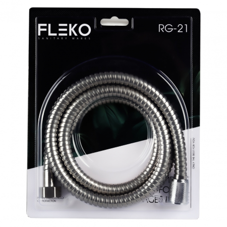 Pentru Casa si Camping - Furtun de dus flexibil din otel inoxidabil, Lungime 150cm FLEKO RG-21-A