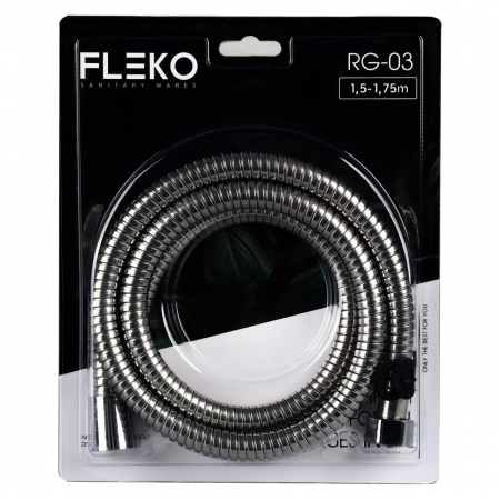 Pentru Casa si Camping - Furtun de dus flexibil din otel inoxidabil, Lungime 175cm FLEKO RG-03-A
